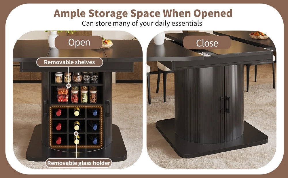 Tavolo da cucina allungabile salvaspazio ¨C Minimal ¨C MDF nero