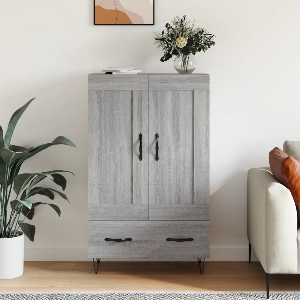 Credenza | Madia | Buffet da pranzo | Armadio da pranzo Grigio Sonoma 69,5x31x115 cm in Legno Multistrato