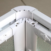 Box Doccia Angolare 80x120 cm 2 Ante Scorrevoli in Acrilico 2,2 mm H185 cm Dorini Bianco