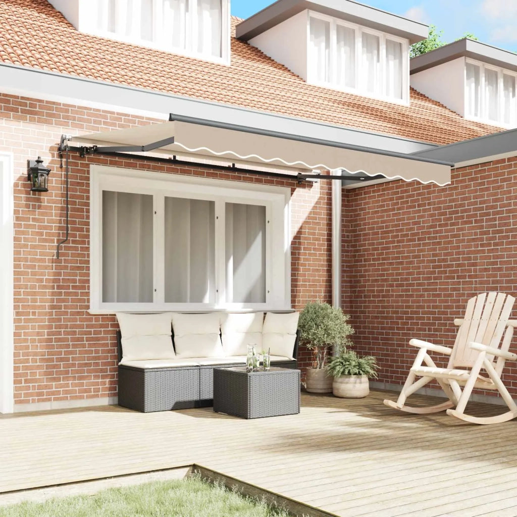 Tenda da Sole | Tenda Retrattile Beige 350 x 200 cm Tessuto