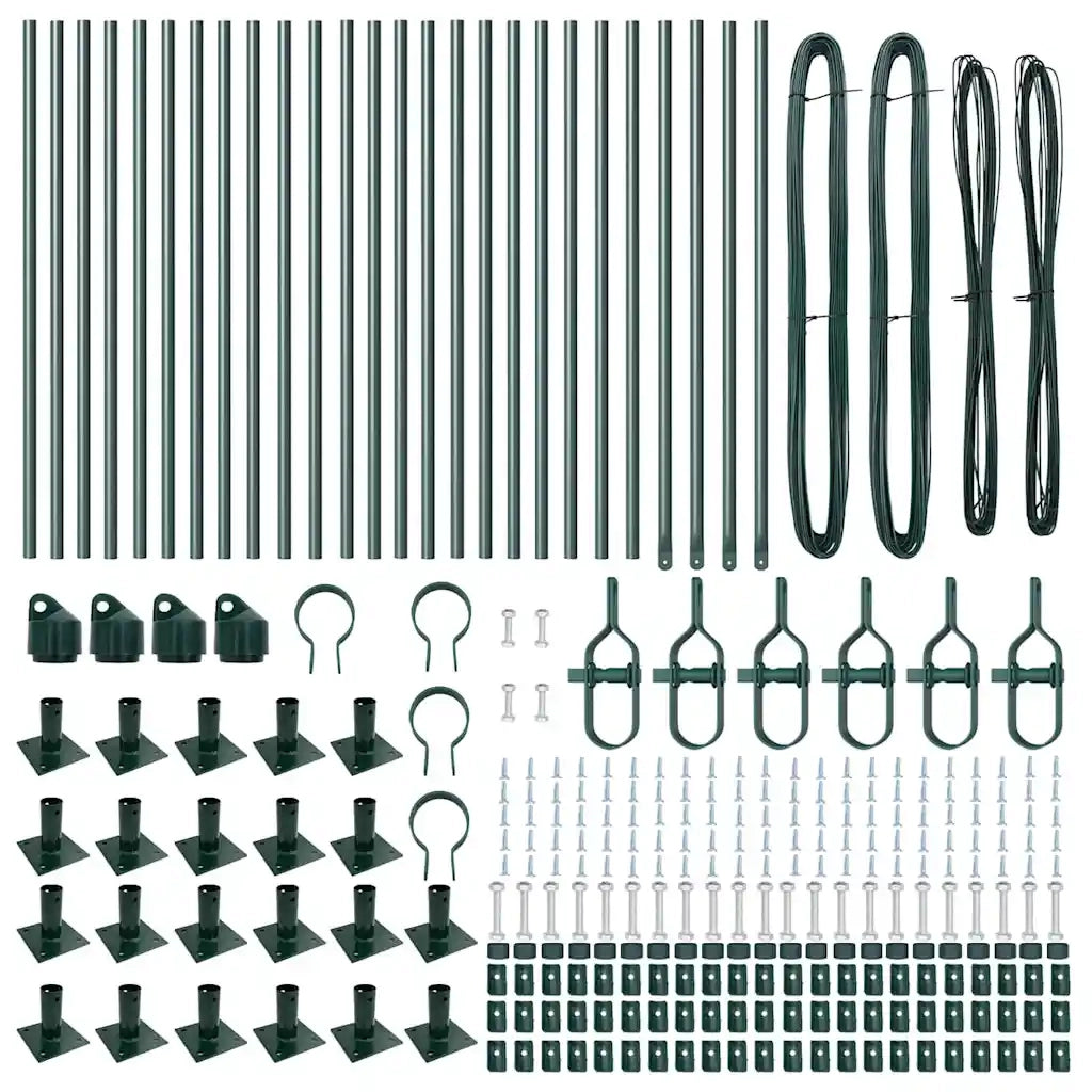 Palo della recinzione 26 pcs Grigio 3,2 x 3,2 x 70 cm