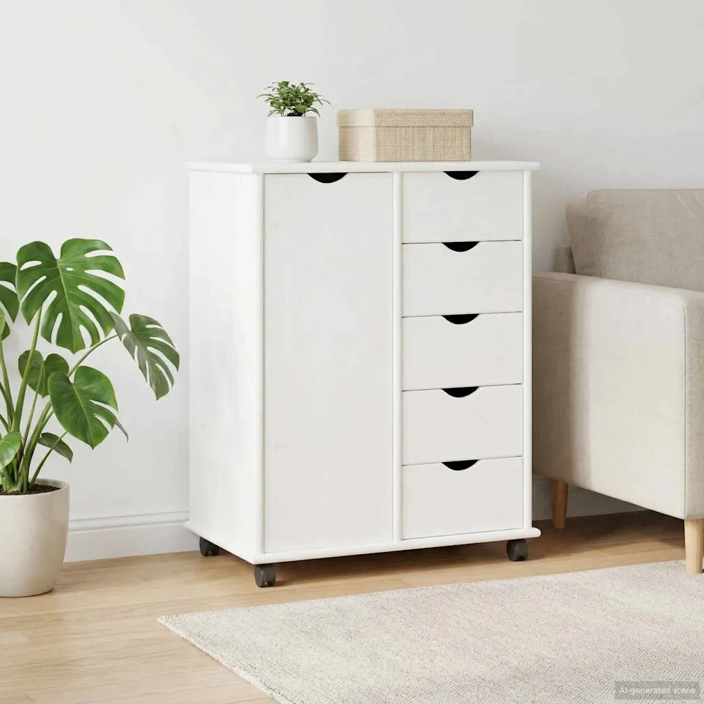 Mobile con Ruote con ruota Bianco 63,5 x 39 x 79 cm 42028361