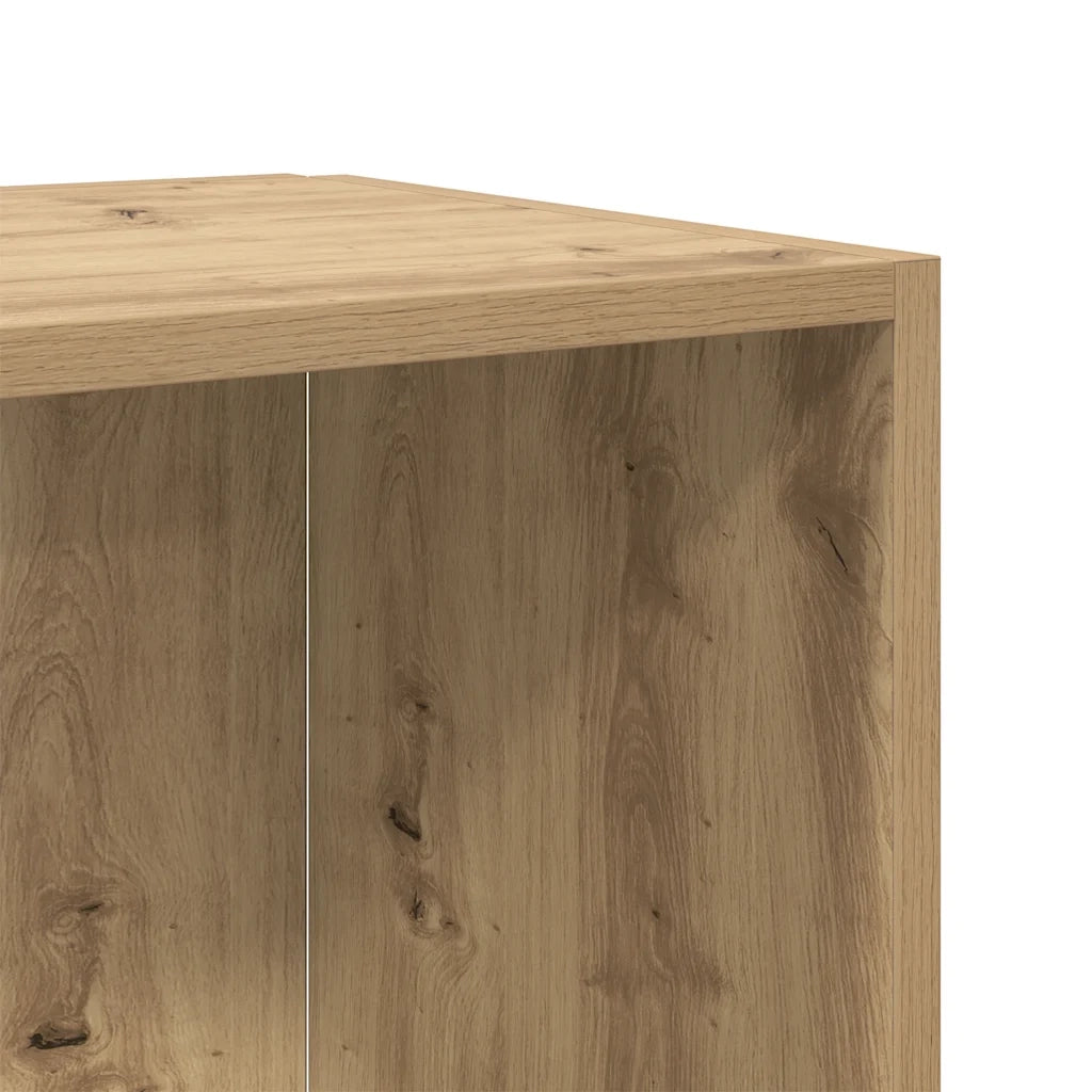 Scaffale Angolare Rovere Artigianale 33x33x132 cm in Truciolato 856723