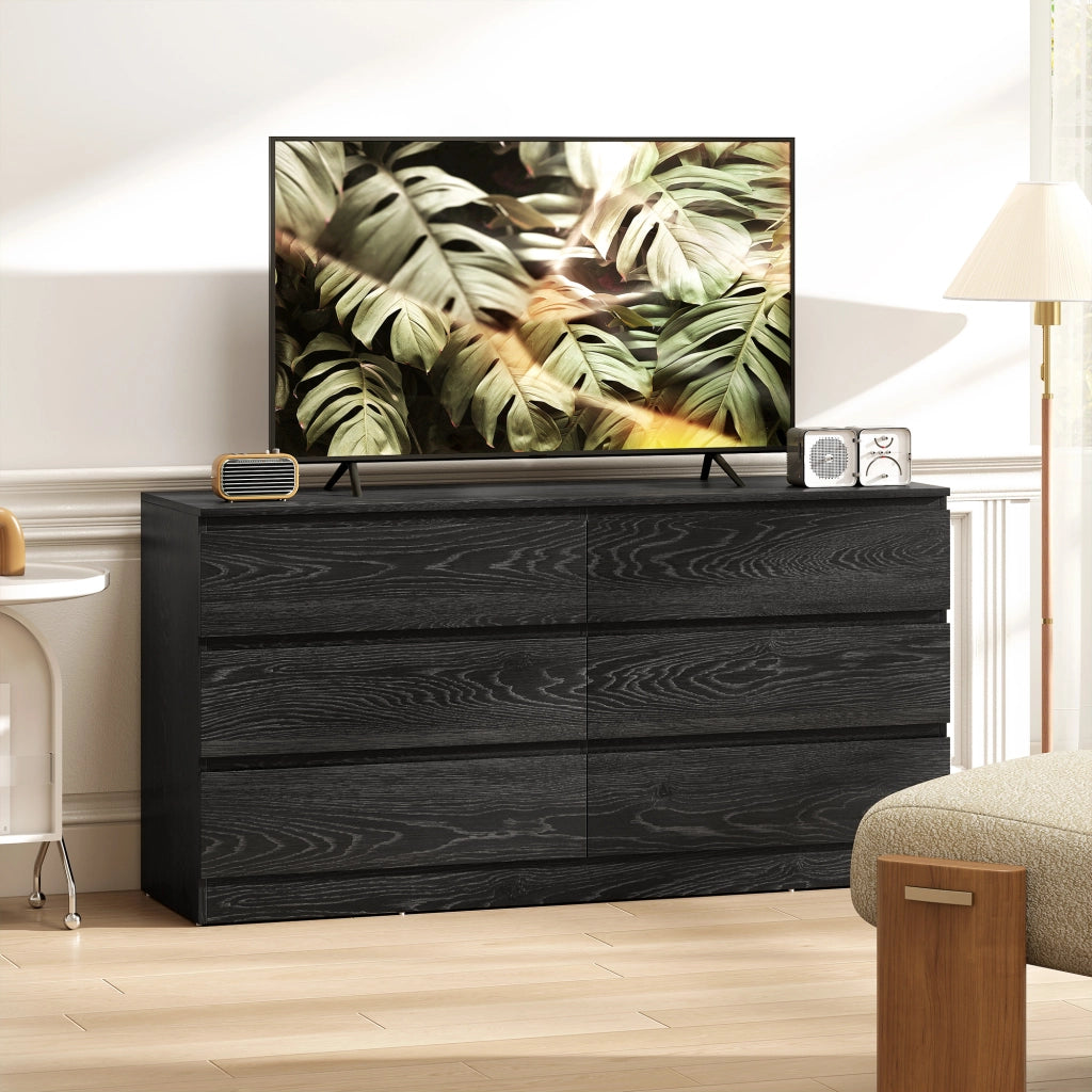 Cassettiera Moderna ¨C zephmum ¨C Nero Grafite 140x40x71 cm
