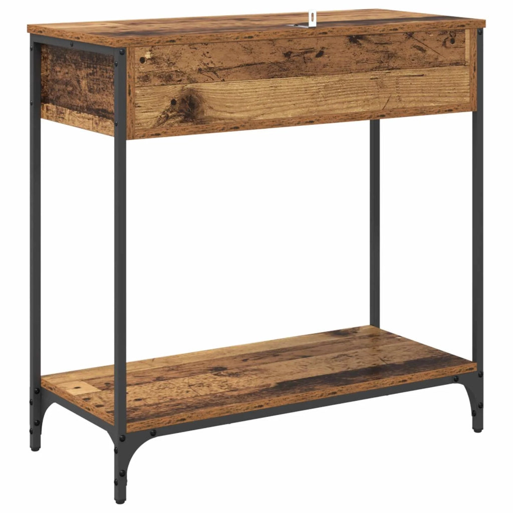 Tavolo consolle con cassetto Legno vecchio 75 x 34,5 x 75 cm