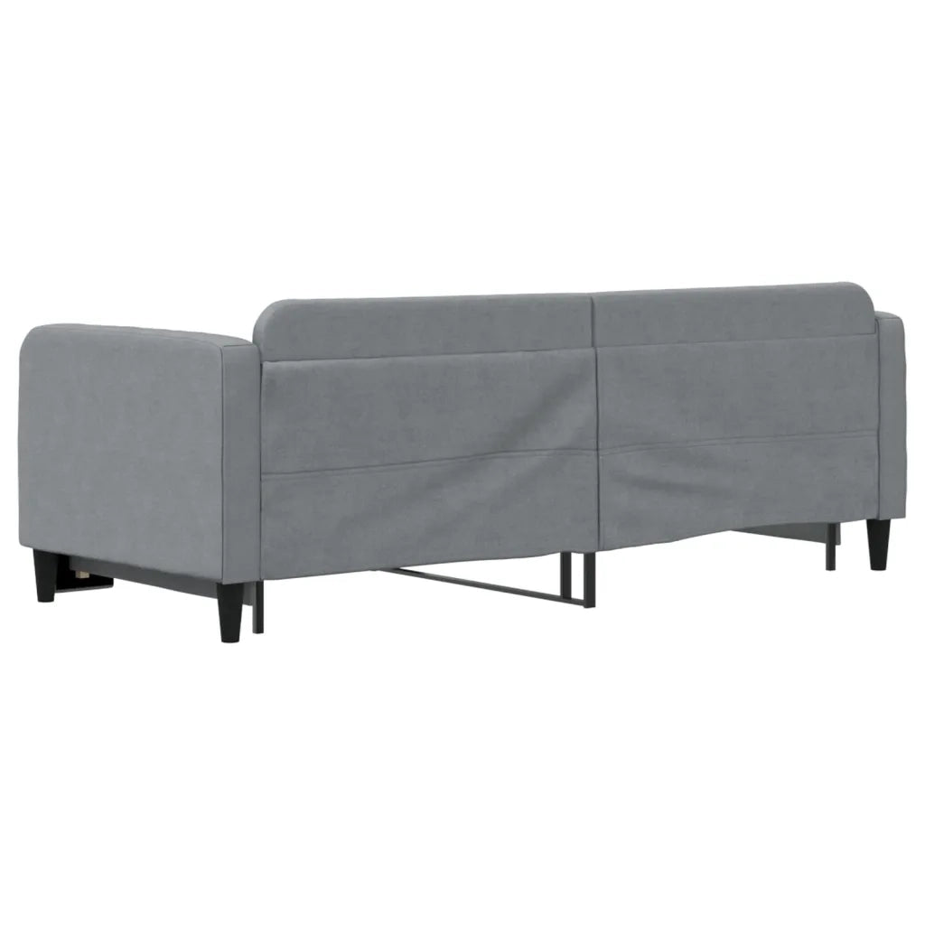 Divano Letto con Letto Estraibile Grigio Chiaro 80x200 Tessuto