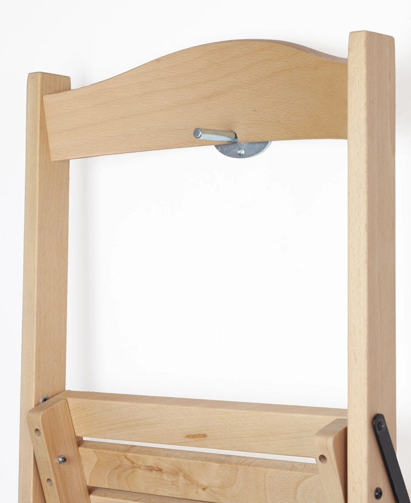 Sedia Scala Pieghevole 51x41xh75 cm in Legno Faggio Massello Grigio Scuro