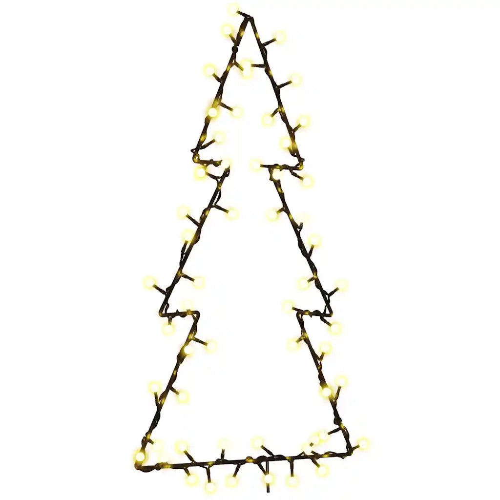 vidaXL Luci di Natale Albero di Natale Silhouette 80 LED Bianco Caldo