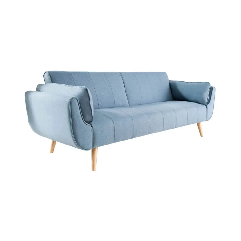 Divano dritto DANNA azzurro chiaro – Divano scandinavo trasformabile in tessuto