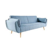 Divano dritto DANNA azzurro chiaro – Divano scandinavo trasformabile in tessuto