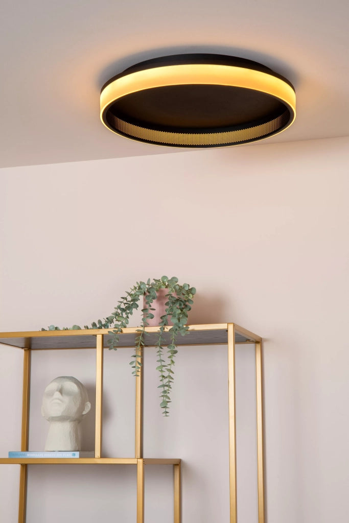 Plafoniera LED Lucide Estreja 40cm 40W nera stellata