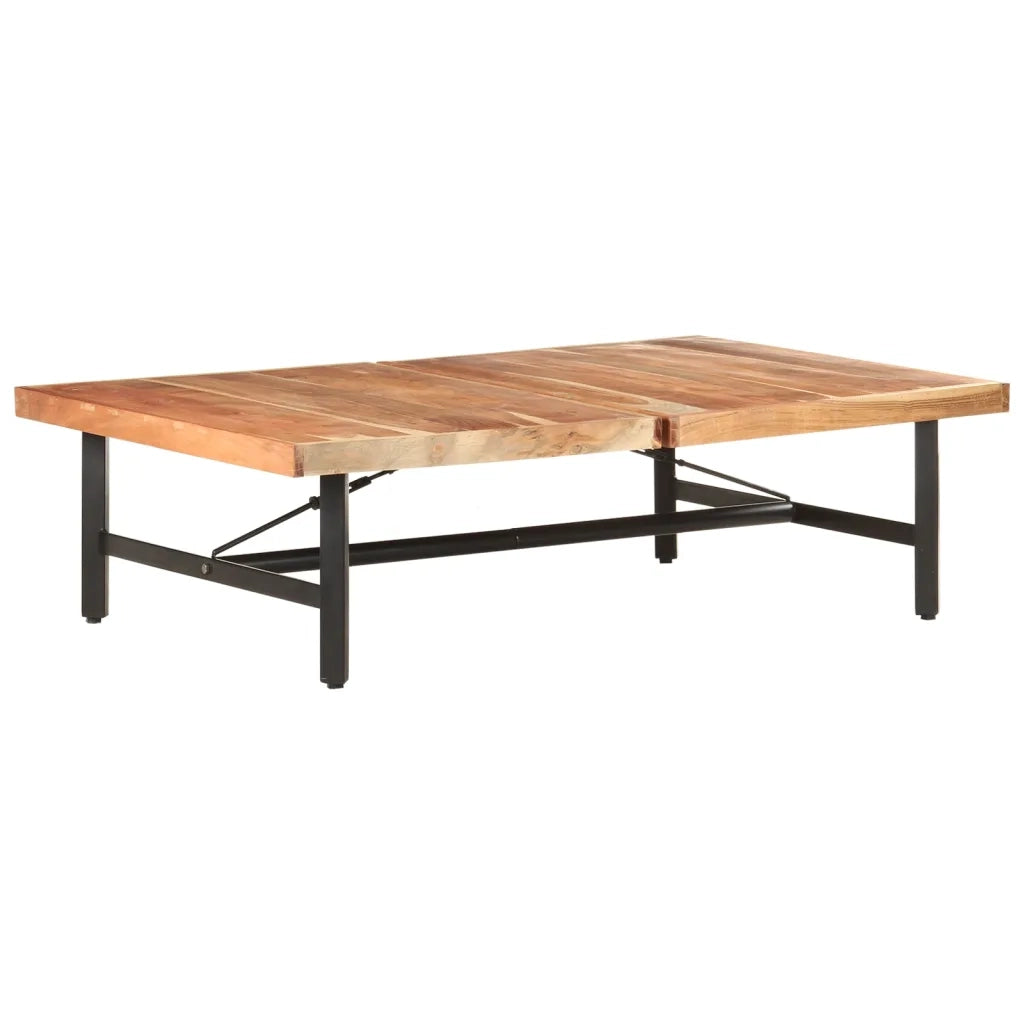 Tavolino da Salotto 142x90x42 cm in Legno Massello di Acacia 320655