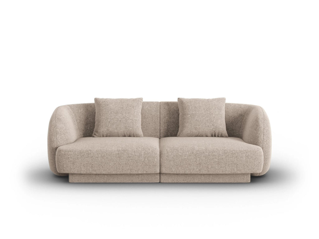 Cosmopolitan Design - Divano "Tulum" 2 posti in ciniglia beige 