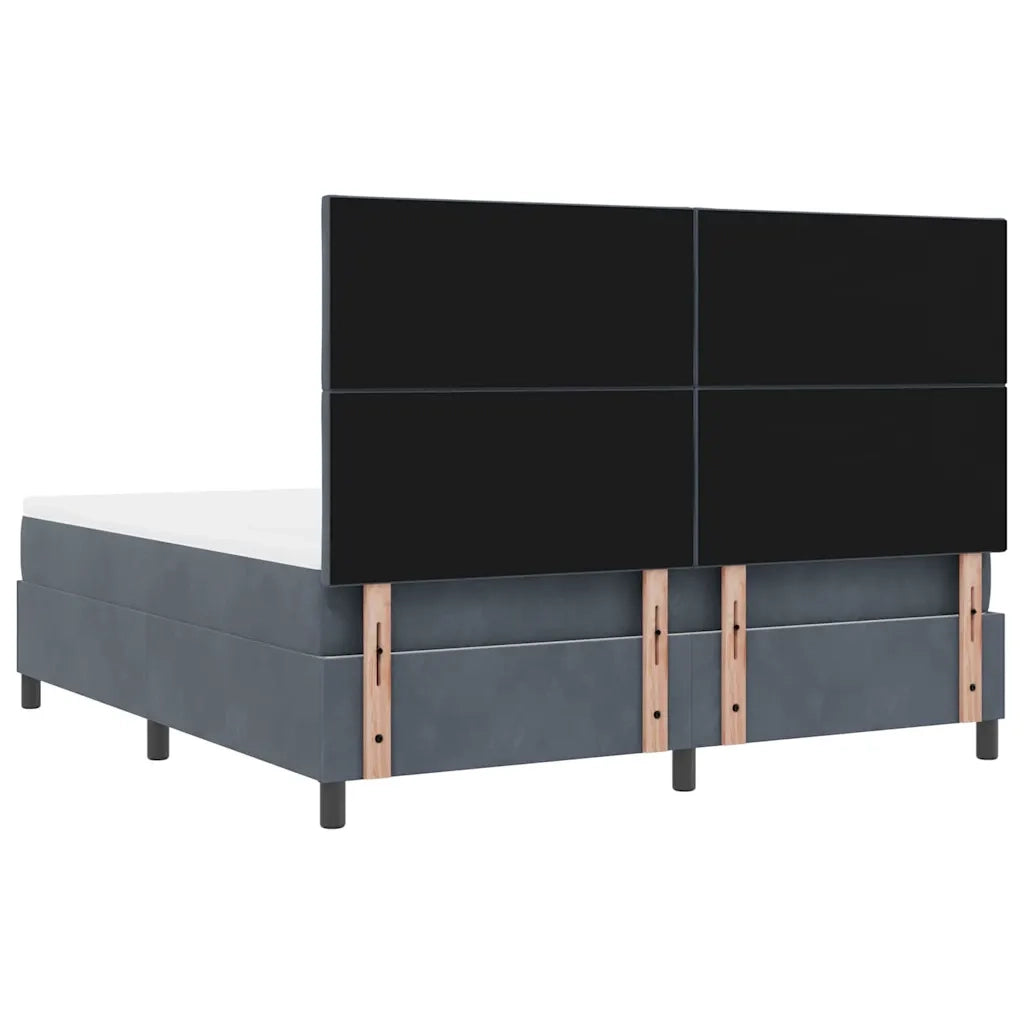 Letto a Sorgente LED Grigio scuro 180 x 200 cm Velluto 3343395
