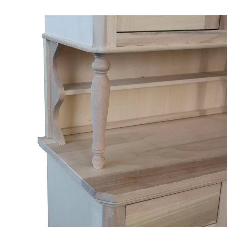 Cristalliera in legno 2 ante arte povera grezza 82x43x205 (1116+1117) - Mobili 2G