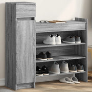 Scarpiera-Scaffale per scarpe Grigio Sonoma 100,5x28x100 cm in Legno Multistrato