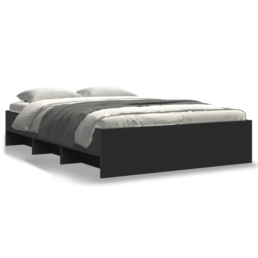 Giroletto-Struttura Letto Nero 120x200 cm in Legno Multistrato 425429