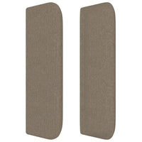 Testiera ad Orecchio Tortora 93x16x78/88 cm in Tessuto