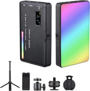 Lampada LED RGB con CRI95+ 2500K-9000K regolabile con treppiede per tavolo e bocchetta per fotocamera - fotografia video YouTube TikTok