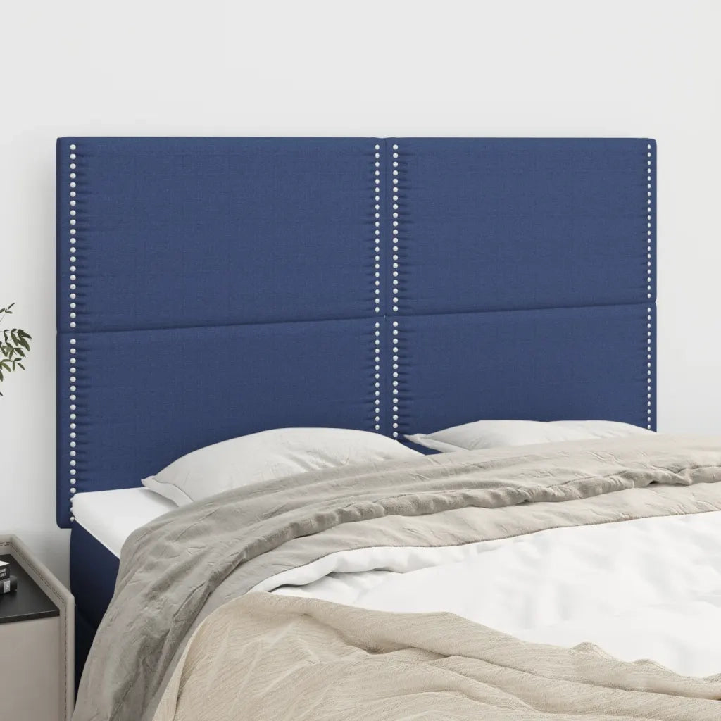 Testiera | Testata Blu 144x5x118/128 cm Tessuto