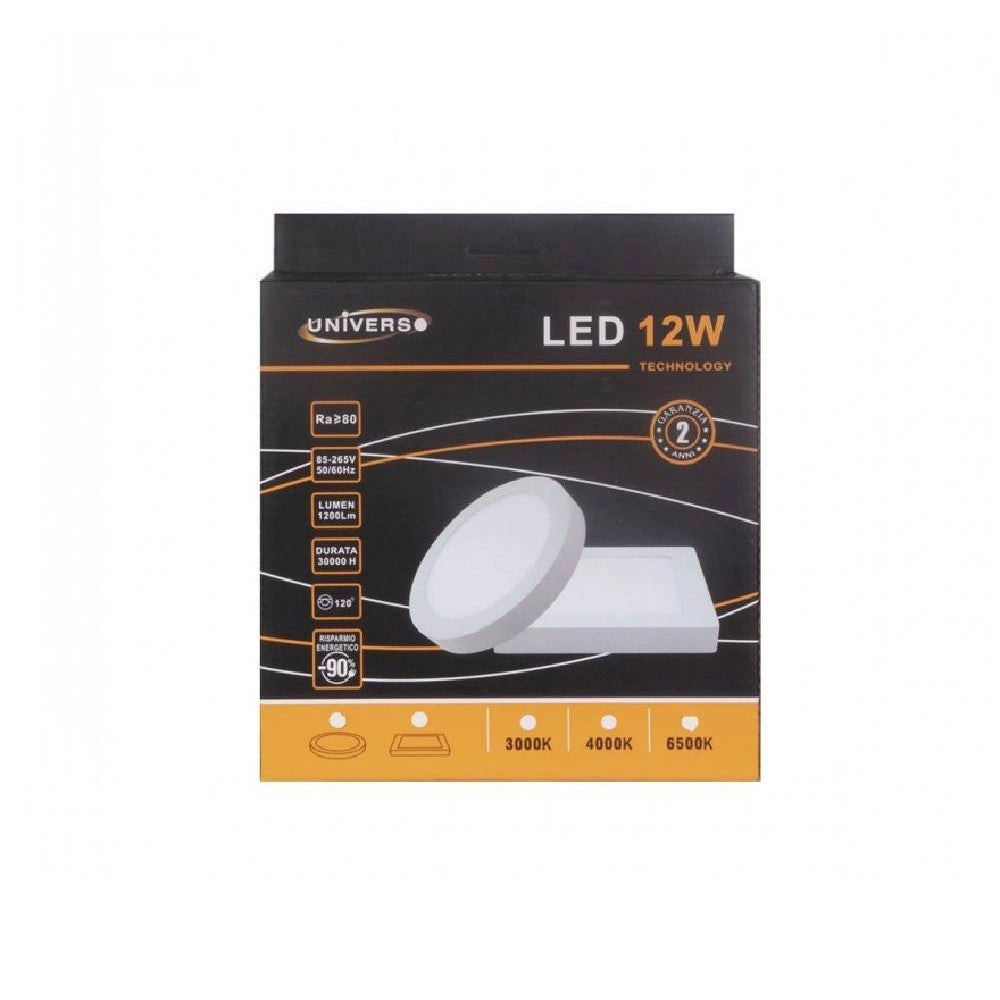 Trade Shop - Pannello Plafoniera Led 12w Tondo Pvc Luce Bianco Caldo Freddo Naturale P170b -