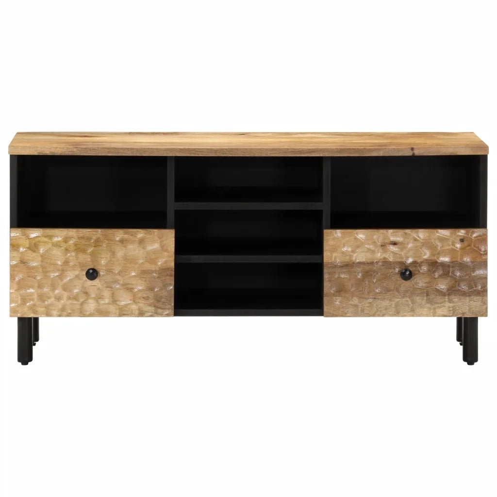 Mobile Porta TV 100x33x46 cm in Legno Massello di Mango