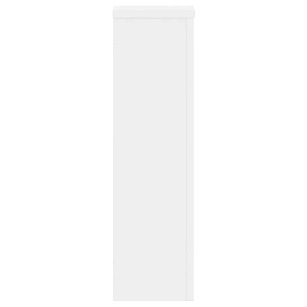 Portavasi mobili per fiori set da 2 17 x 17 x 60 cm legno ingegnerizzato bianco 02_0045265
