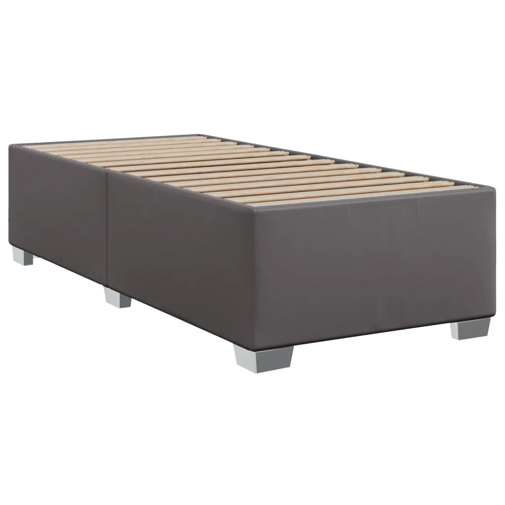 Giroletto a Molle con Materasso Grigio 90x190 cm in Similpelle 3286102