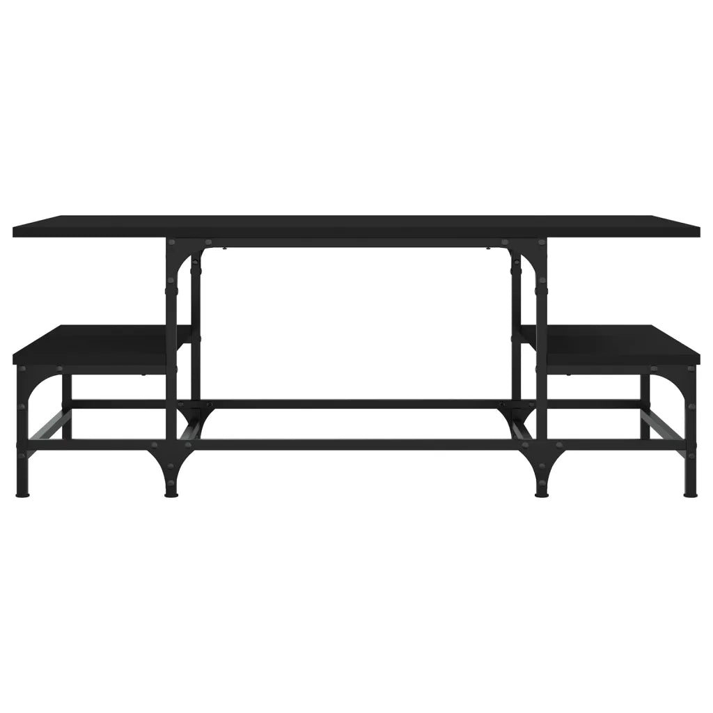 Tavolino da Salotto Nero 100x50,5x40 cm in Legno Multistrato 835374