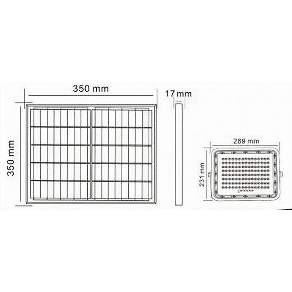 Trade Shop - Faro Faretto Pannello Solare 200 W Luce Fredda 6500k Ip65 Telecomando S12a-200w -