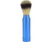 Spazzola da barba portatile per uomo blu in alluminio con spazzola per capelli e set di spazzole per la pelle