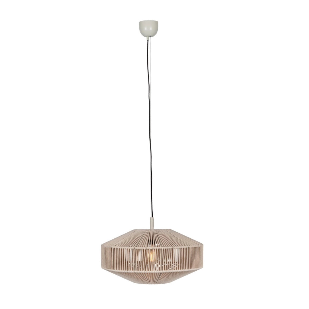 Lampada a sospensione boho beige Ø46 E27 Trio Svea