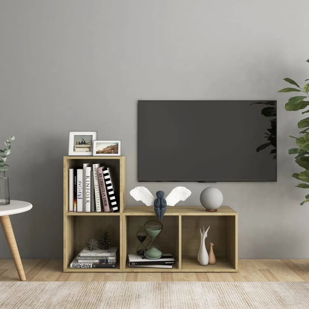 Mobili TV 2 pz Rovere Sonoma 72x35x36,5 cm in Truciolato  cod mxl 18854