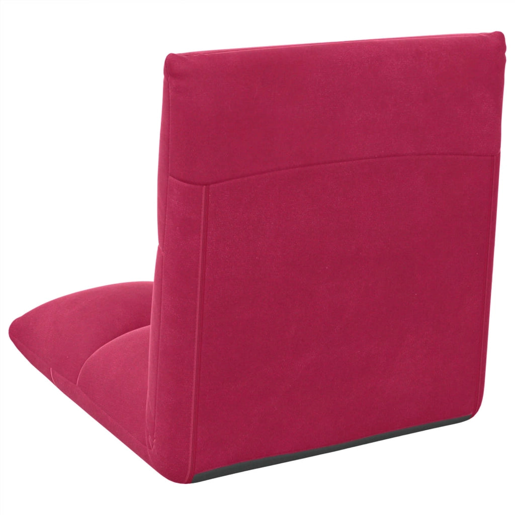 Sedia da Pavimento Rosso Vino 50 x 61 x 57 cm Velluto 42028154