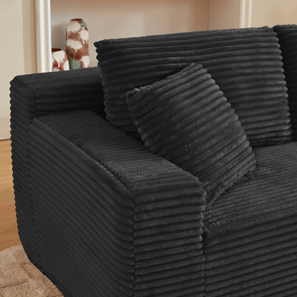 Divano modulare a sezione a forma di L con schiuma viscoelastica e rivestimento lavabile