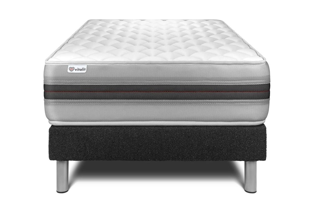 Letto con materasso VITALMEMO BACK 120 x 190 cm Rete Kit Nero