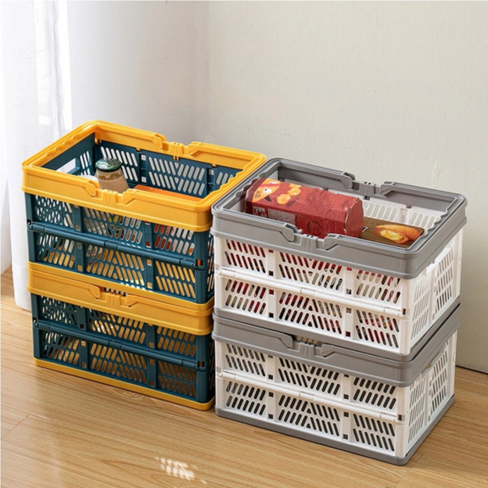 Trade Shop - Cesto Contenitori Cestino Portaoggetti Organizer Cassetta Pieghevole Impilabile -