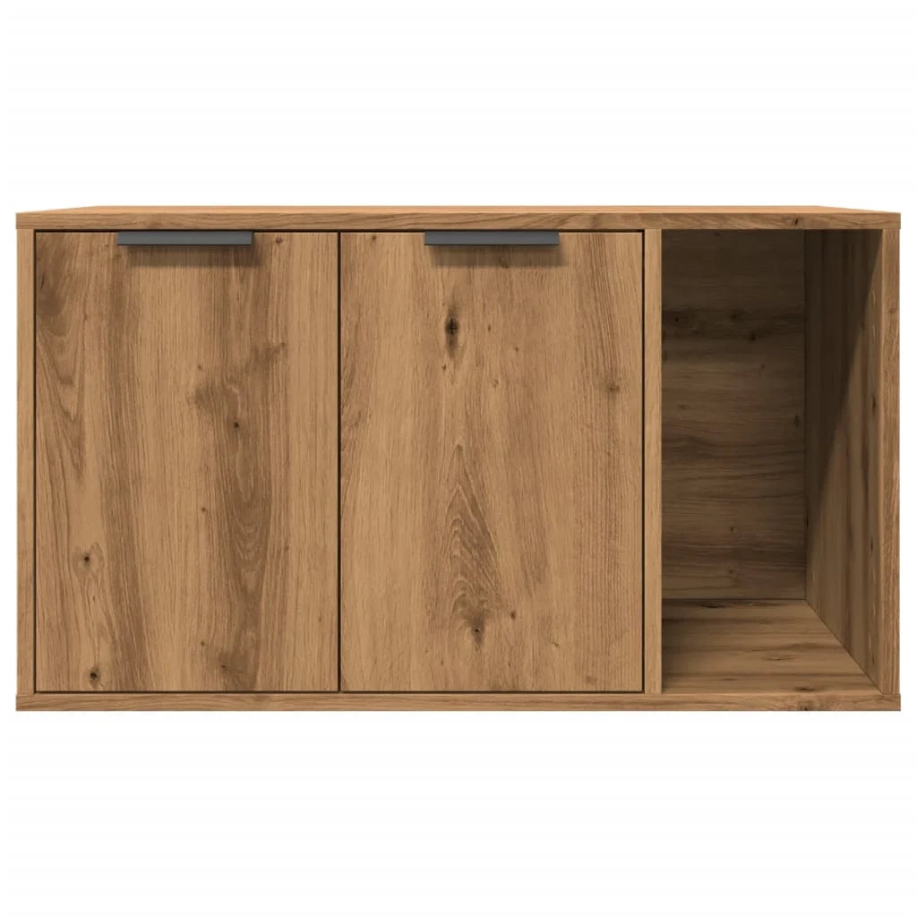 Mobiletto per lettiera per gatti fatto a mano 80 x 50 x 45 cm marrone 02_0043308
