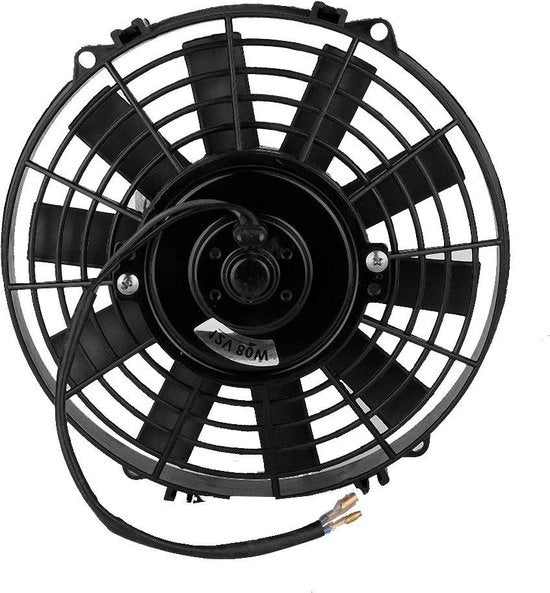 Ventilatore elettrico 9 pollici, 12 V, 80 W, set di montaggio universale, nero