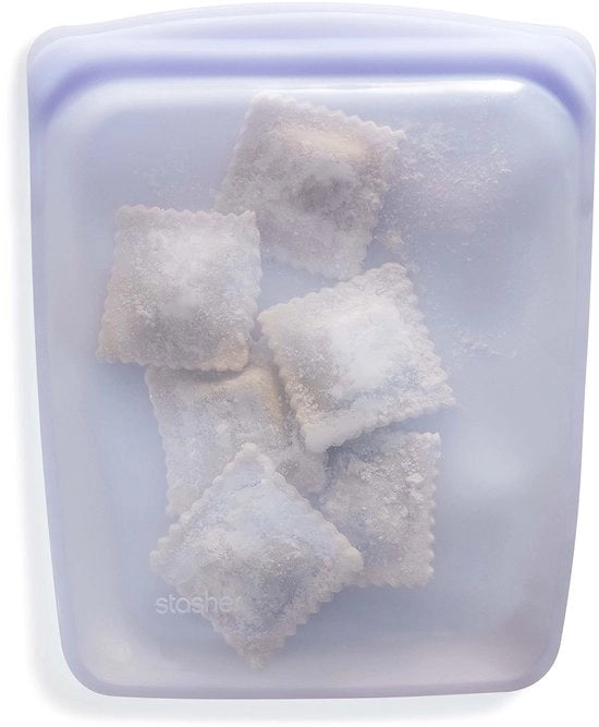 Borsa Premium in silicone riutilizzabile per conservazione alimentare, 2 litri, lavanda, sostenibile, resistente a forno, lavastoviglie e congelatore, ecocompatibile, per preparazione alimentare, 1893 ml