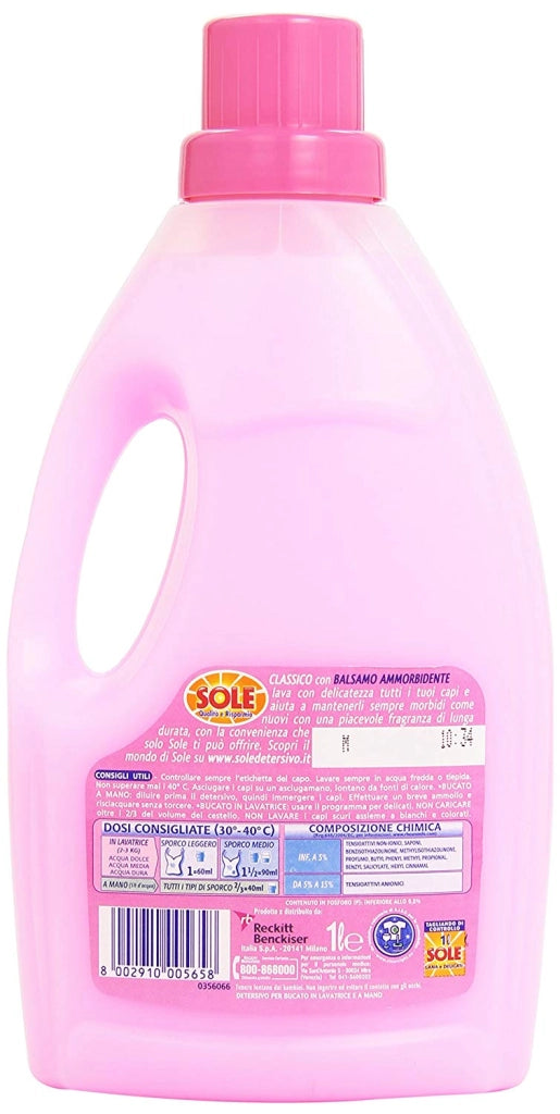 SOLE SET 4 PZ DETERSIVO PER BUCATO LANA E DELICATI DA 1 LT FORMATO CLASSICO