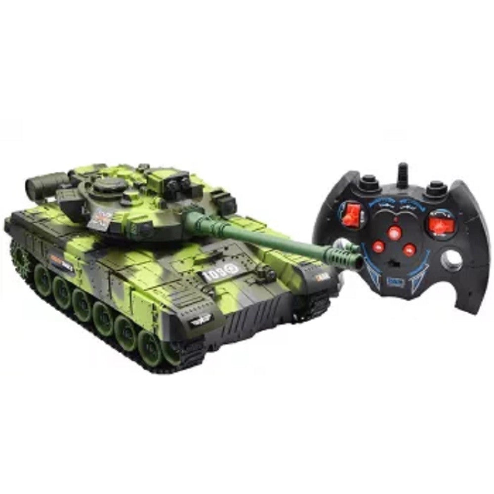 Trade Shop - Carro Armato Telecomandato Q-wj669 Giocattolo Con Telecomando Effetti Sonori Luci -