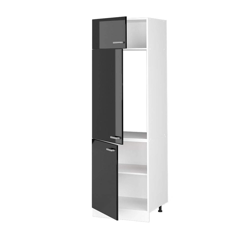 Vicco Armadio frigorifero Nero lucido 60 cm