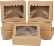 Dose da Bakeware 12 pezzi - Scatola di Regalo in Carta con Coperchio - Finestra di Visuale - Dose per Torta - Ideale per Dolci - Dimensioni 15,3 x 12,7 x 5,1 cm