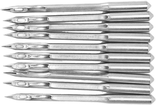 Set di ago per cucire in acciaio inossidabile premium - 10 pz vario - grande occhio - duraturo in acciaio inossidabile - compatibile con la serie GK27