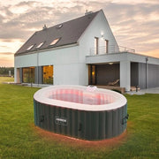 Hottub Opblaasbare con Illuminazione a LED per 2 Persone - 90 Getti d'Aria - 550L Bagno con Bolla per Interno ed Esterno - Progettazione Intuitiva