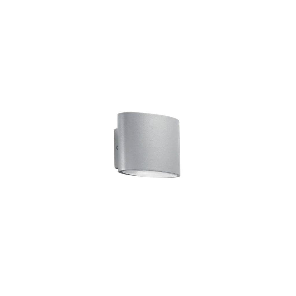 APPLIQUE BIEMISSIONE LED BOXTER SILVER 8W 800LM 4000K IP44 12,9X8,5X10CM