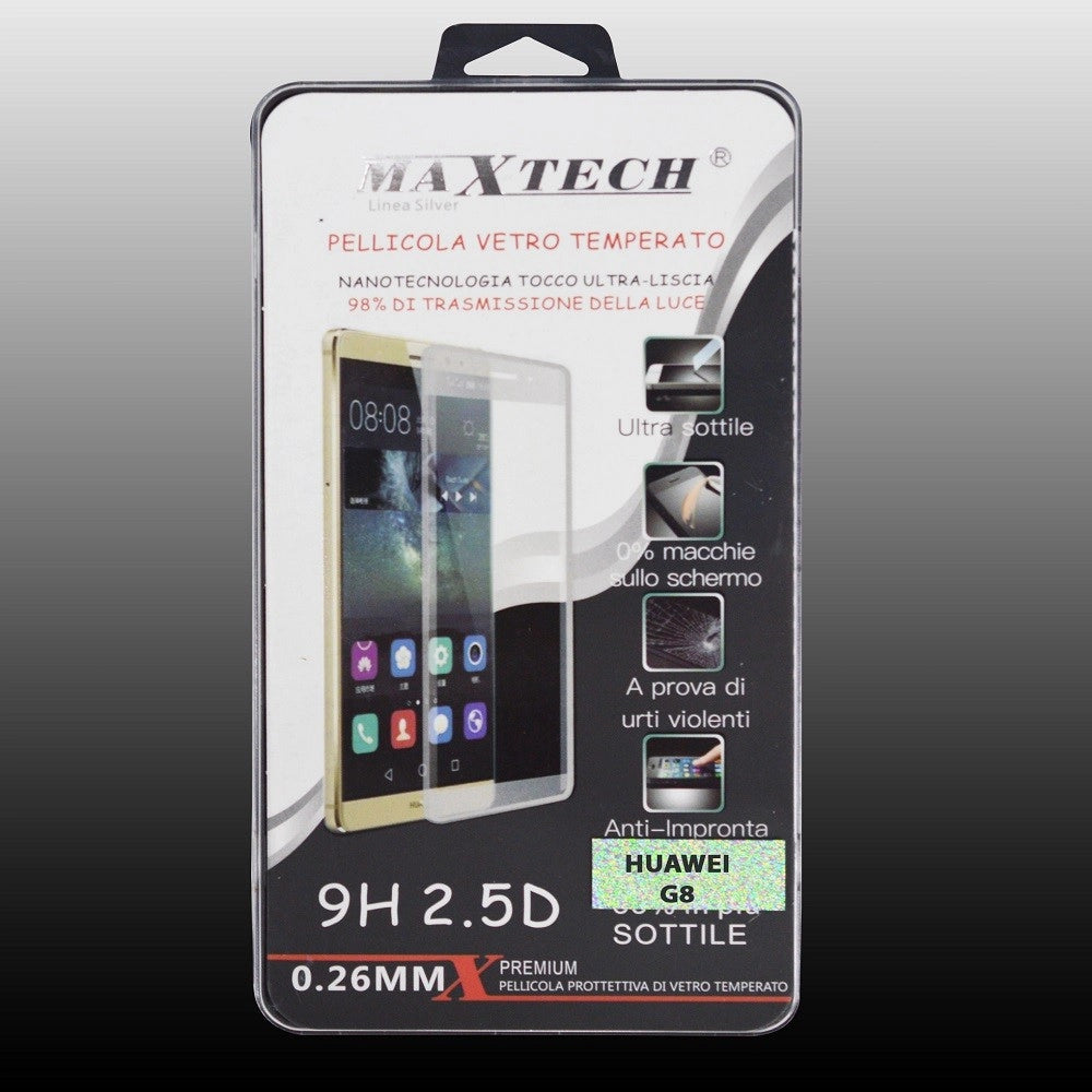 Trade Shop - Pellicola Vetro Temperato Per Huawei G8 Antiurto Oleofobica Maxtech P-hua G8 -