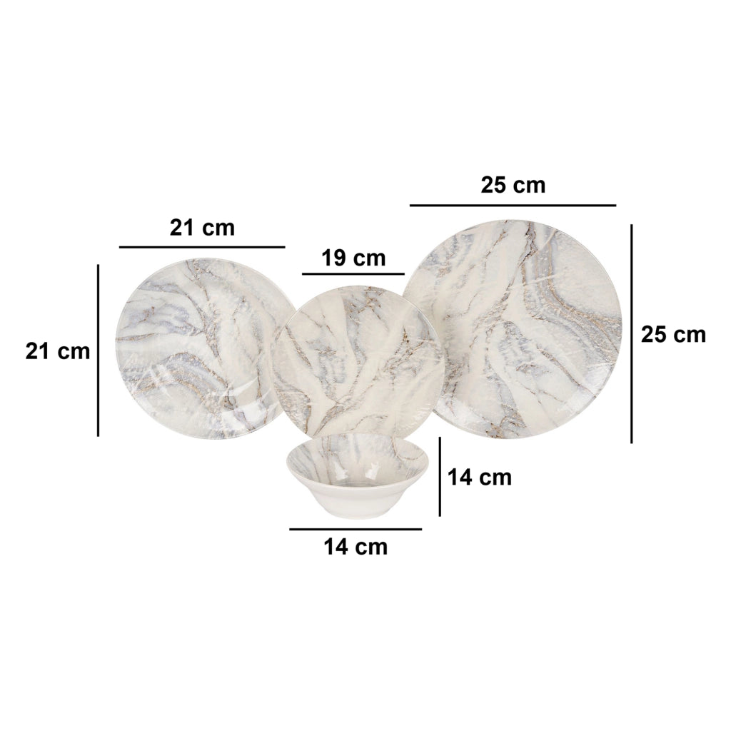 Nisanasi, Servizio Piatti set da 24, Multicolore