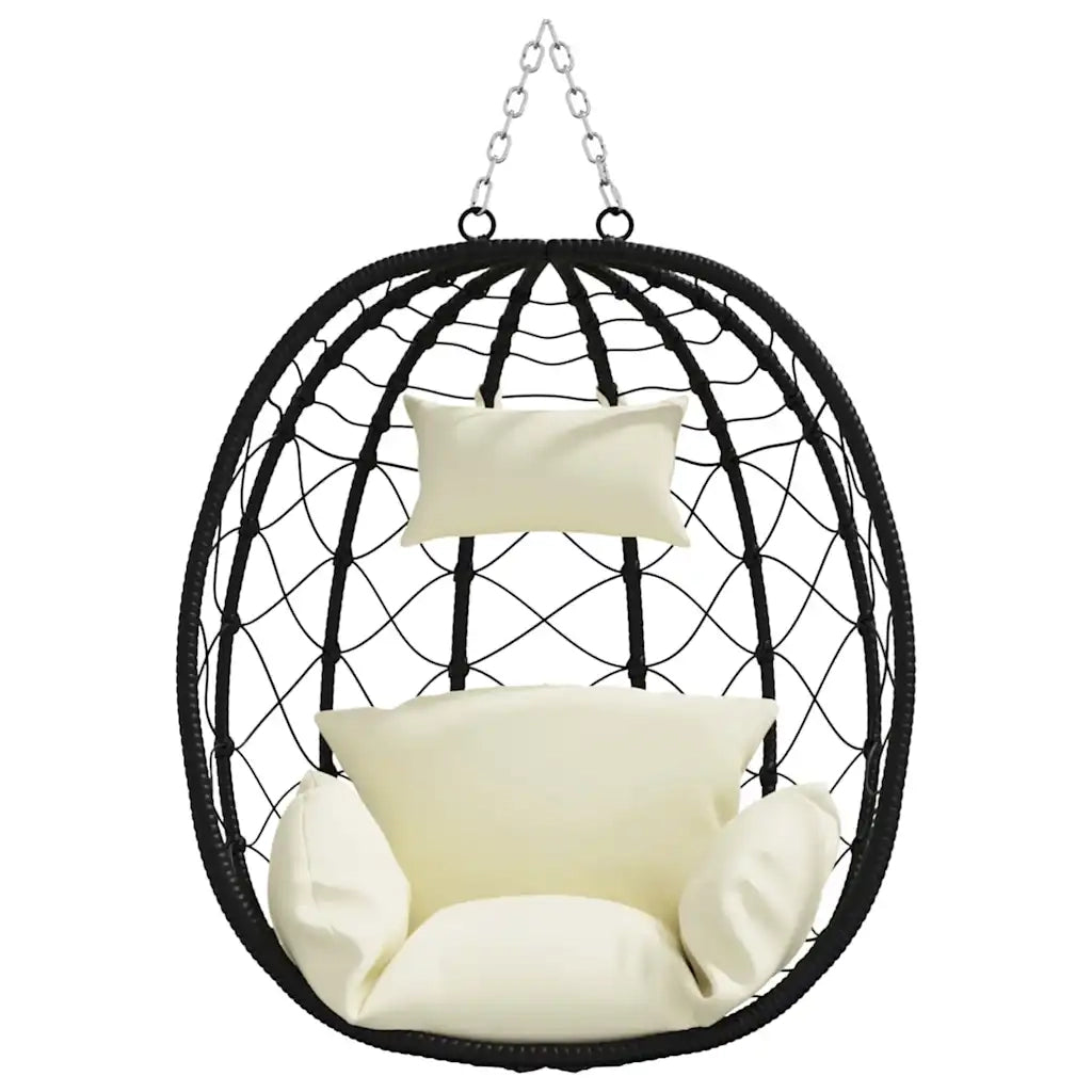 Sedia uovo sospesa Bianco crema 91,5 x 54,5 x 107 cm polyrattan CFW5489574